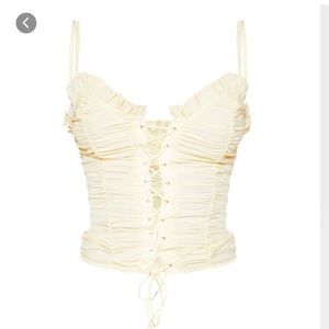 White corset tank